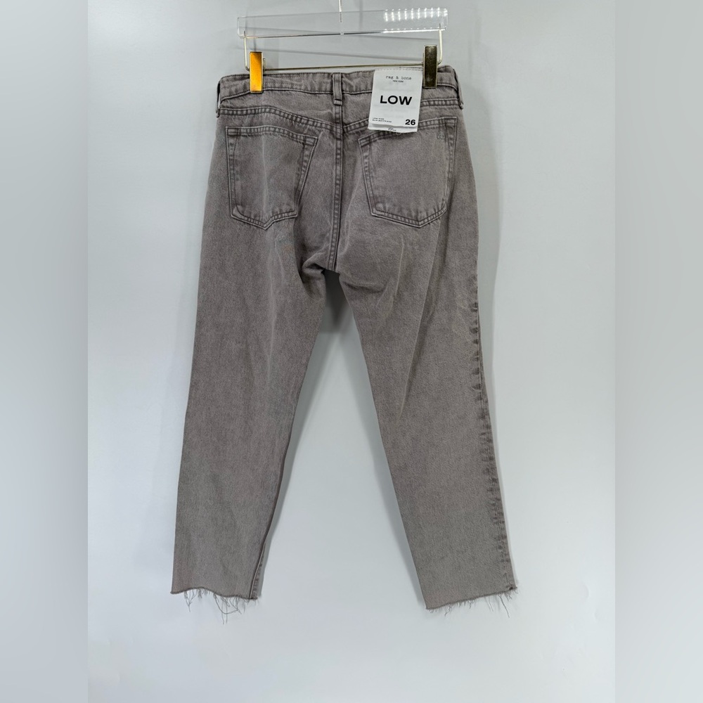NWT Rag & Bone Light Gray Low Rise Jeans